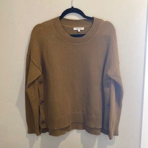 Mustard Madewell Sweater with Side Buttons
